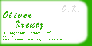 oliver kreutz business card