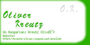 oliver kreutz business card